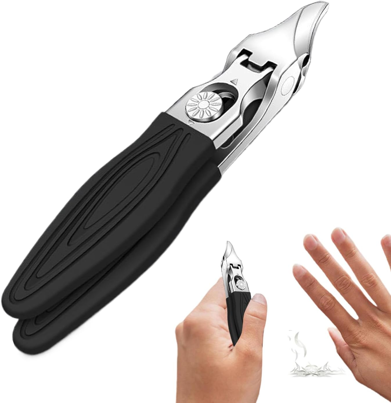 Side Nail Clippers - Slanted Tip Cuticle Nail Clipper,Anti-Splash Professional Remover Tool for Seniors Women Personal Grooming Foot Care