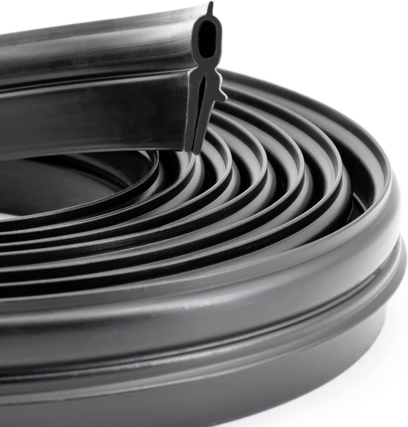 SZKXMJ Rv Roof Vent Seal Vinyl Seal Rv Sealfor Ventline, Hengs and Camco Roof Vents (59INCH, Black)
