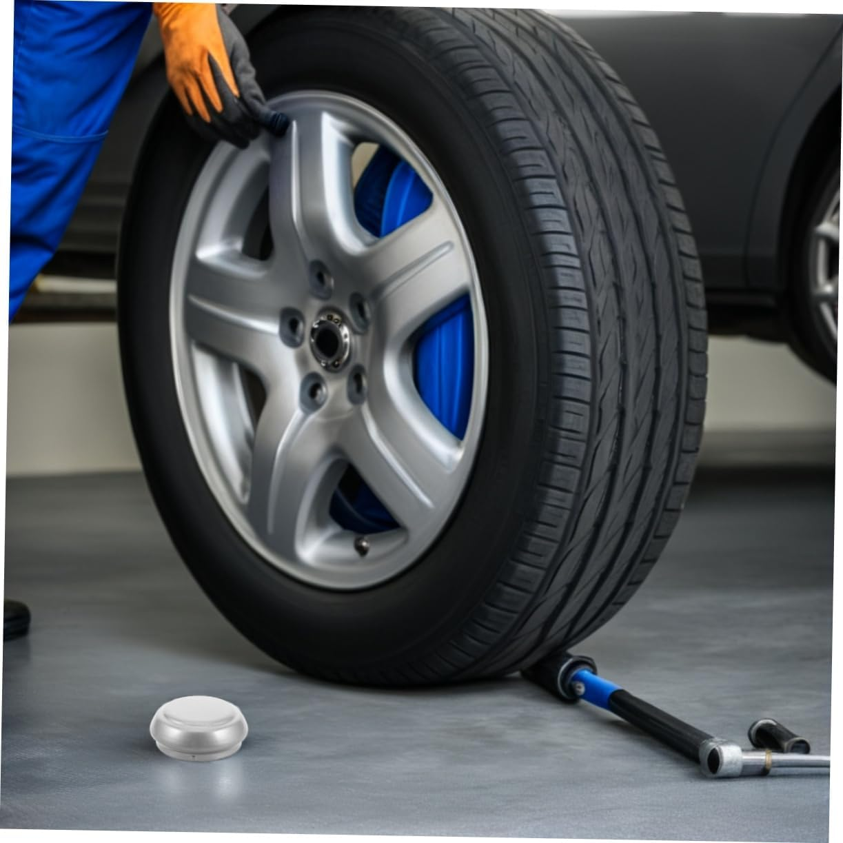 BESTYASH 4Pcs Car Wheel Center Hub Caps Metal Protection Cover Tire Center Protection Cap for Truck Auto Vehicle image number 3