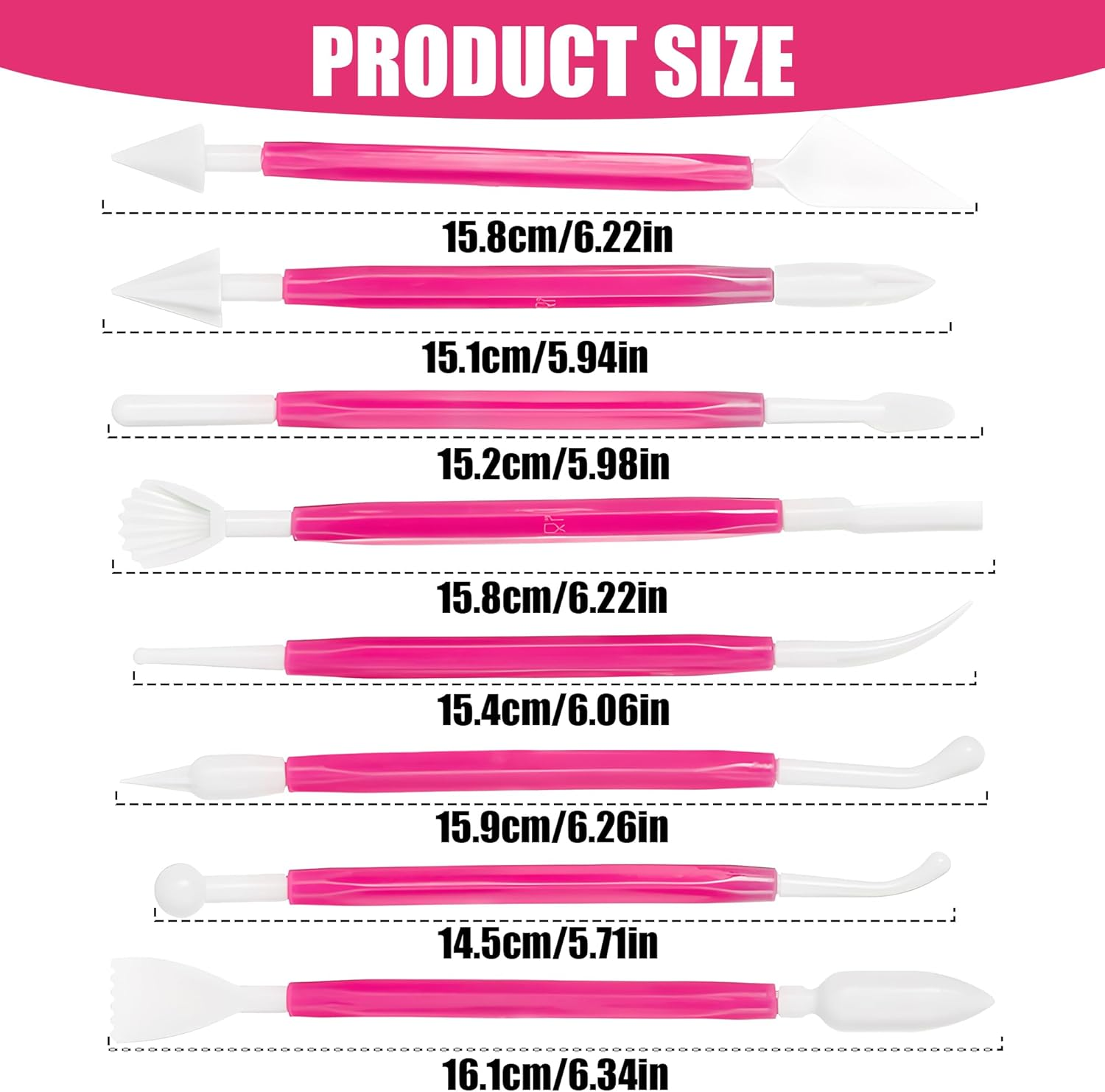 14PCS Professional Clay Tool Set - 6 Scrapers & 8 Carving Pens with Ergonomic Handles for Sculpting, Ceramics, Polymer Clay Modeling - Art Craft Tools for Artists, Potters & DIY Crafters image number 2