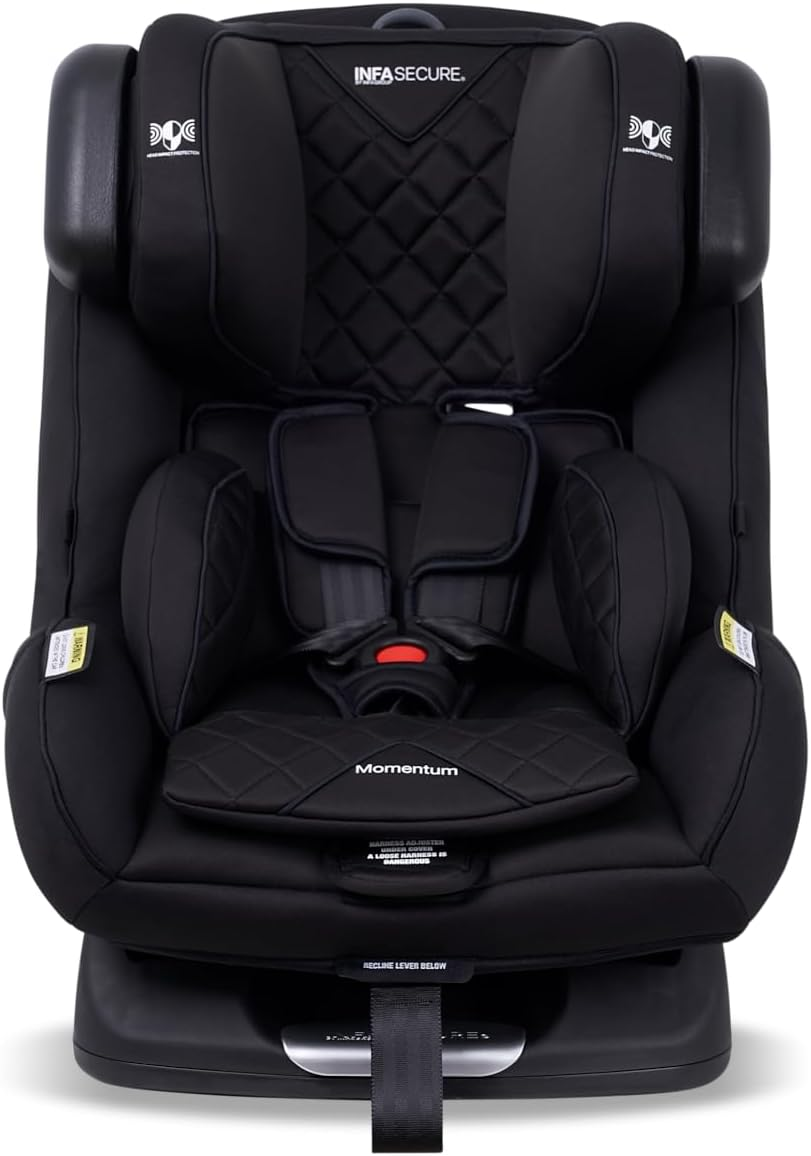 Infasecure CS8813MO Momentum More Convertible Car Seat, Isofix Compatible, Extended Rearward Facing to 30 Months, Suitable from Newborn to 4 Years Old, Midnight image number 2