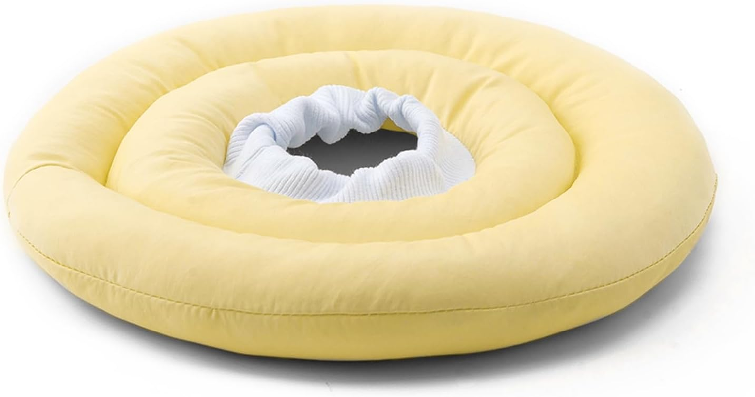 OHCOZZY Cat Collar with Adjustable Waistband, Soft Cat Collar with Anti-Leak Function, after Surgery Pet Protective Collar (Size M, Yellow) image number 2