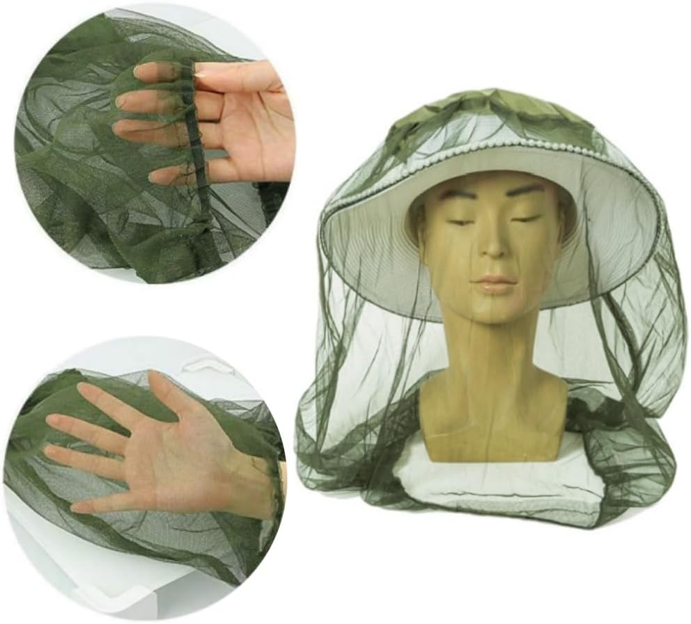 4 Pcs Head Net Mesh Face Neck Protection,55 X 58 Cm Mosquito Head Net,Premium Breathable Insect Shield Face Mesh,Extra Fine Holes Bug,With Drawstring,For Fishing, Camping, Hiking,Outdoor Activities