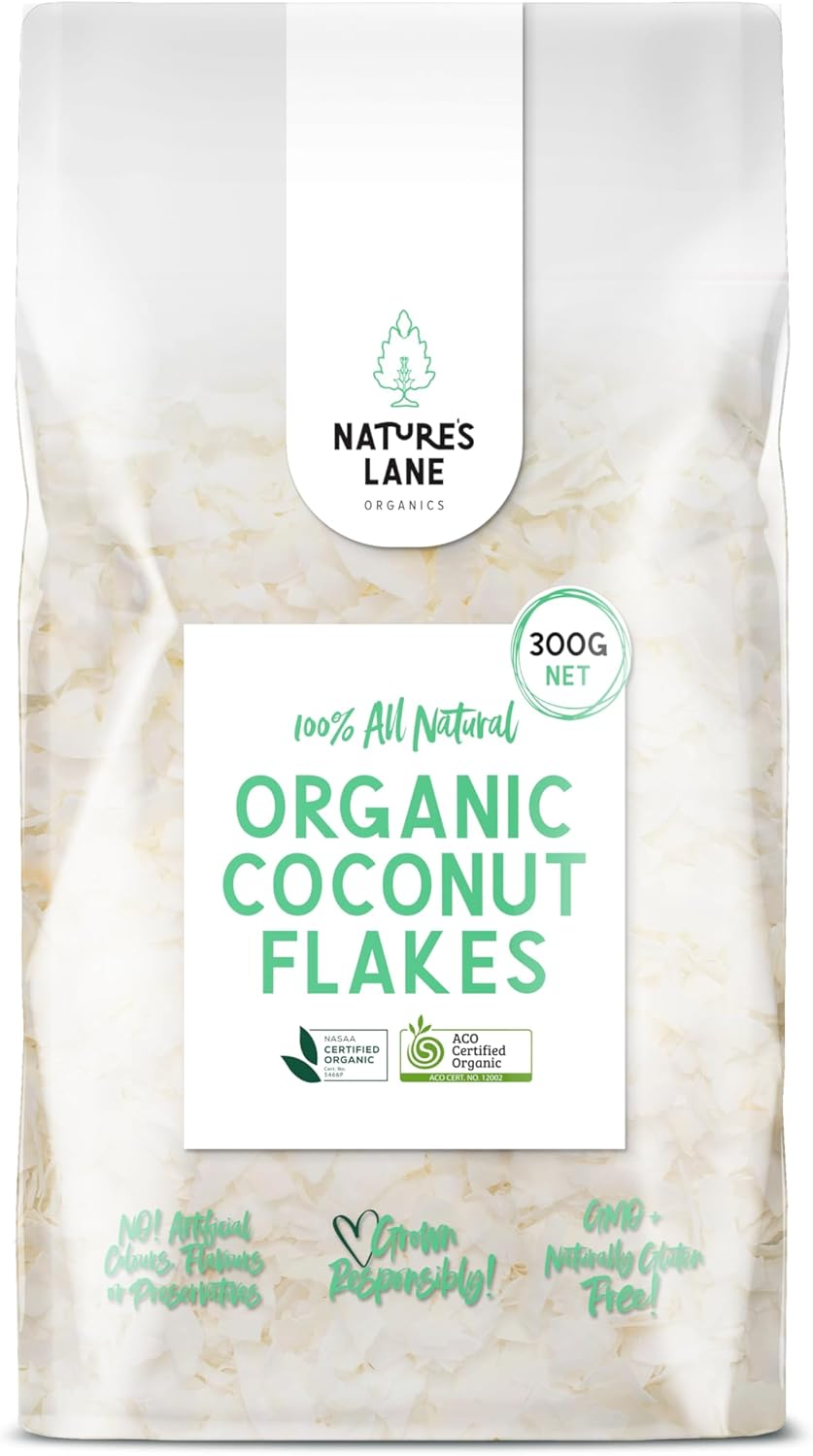 Natures Lane Organics Coconut Flakes 300 G image number 3