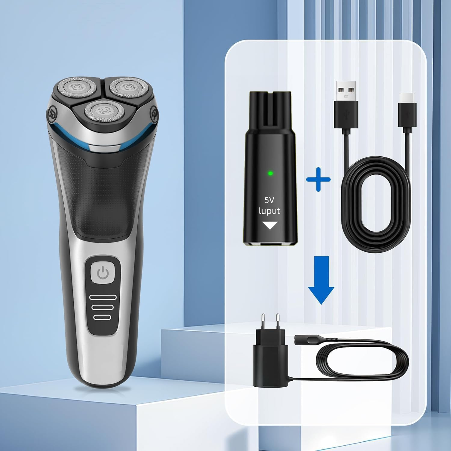 [2 Pack] T Tersely 5V Type C Shaver Adapter Charging Converter for Philips One Blade QP2724 QP2834, MG7910 MG5910 MG9510, 2000 2400 3600 Series Norelco, USB Cord for Philips Series 3000 5000 7000 9000 image number 2