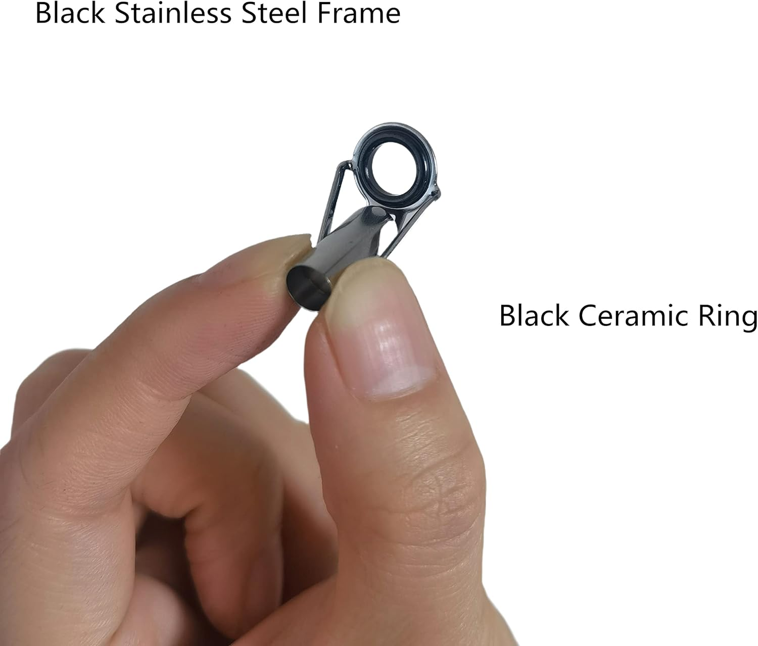 Z&S 8Pcs Casting Fishing Rod Guides Ceramic Ring Stainless Steel Frame Eyelet Guide Fishing Rod Repair Kit Tip Top Replacement image number 6