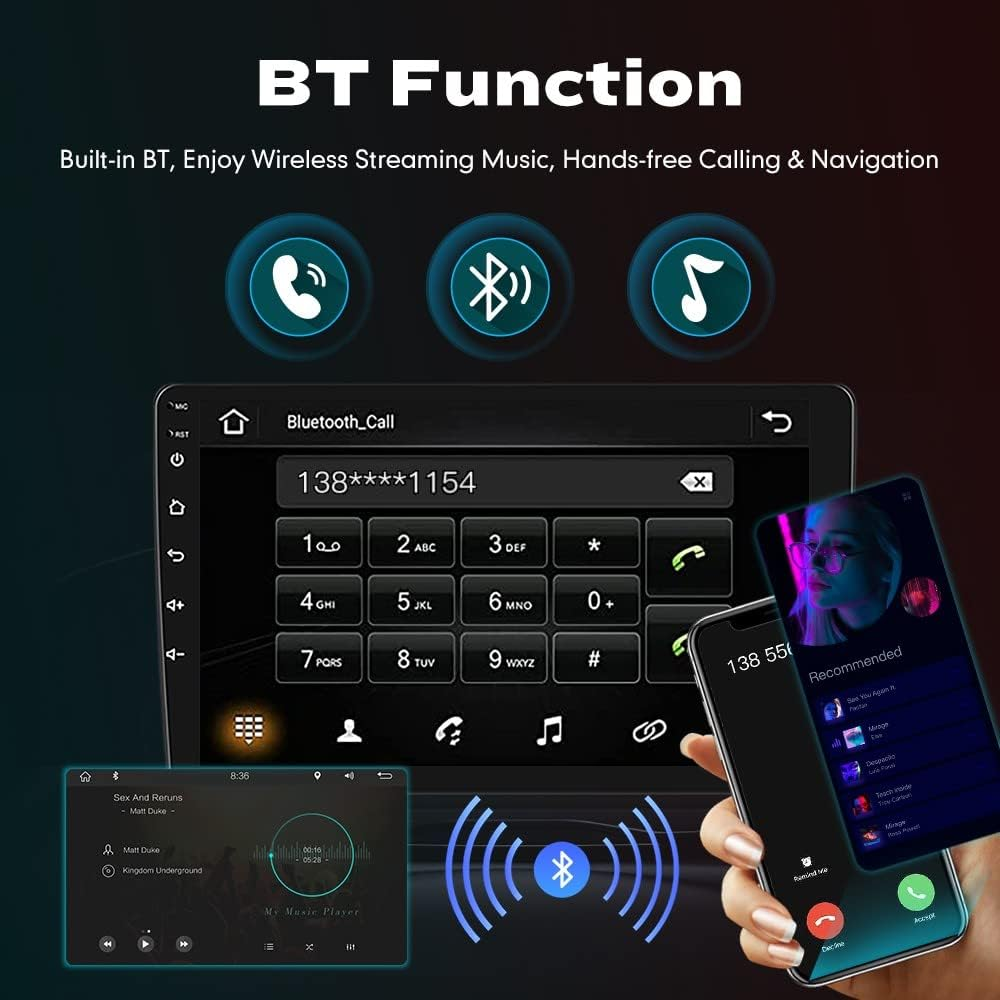 Car Carplay Android Auto Navigation Stereo GPS Radio Reverse Camera Display 10" IPS Touchscreen Headunit Tablet Pad Media Player for Suzuki Swift 2005-2010, If Applicable Quad Core 2G+64G