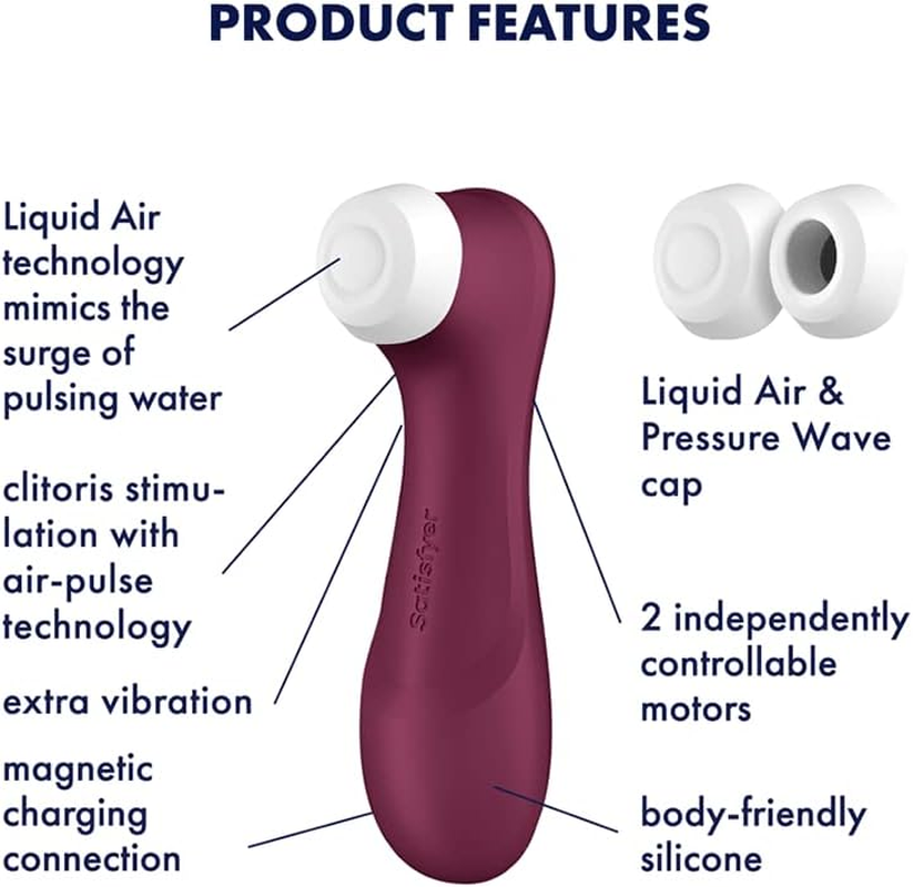 Satisfyer Pro 2 Generation 3 with Liquid Air - Wine Red image number 4