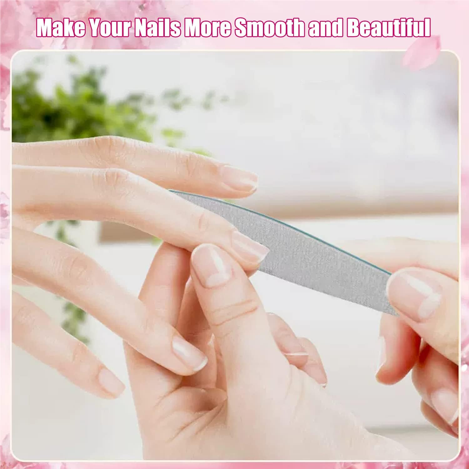 Nail File 6 Pcs Professional Double Sided Grit Nail Files Emery Board for Nature Acrylic Nails, Manicure Pedicure Tool and Nail Buffering Files image number 5