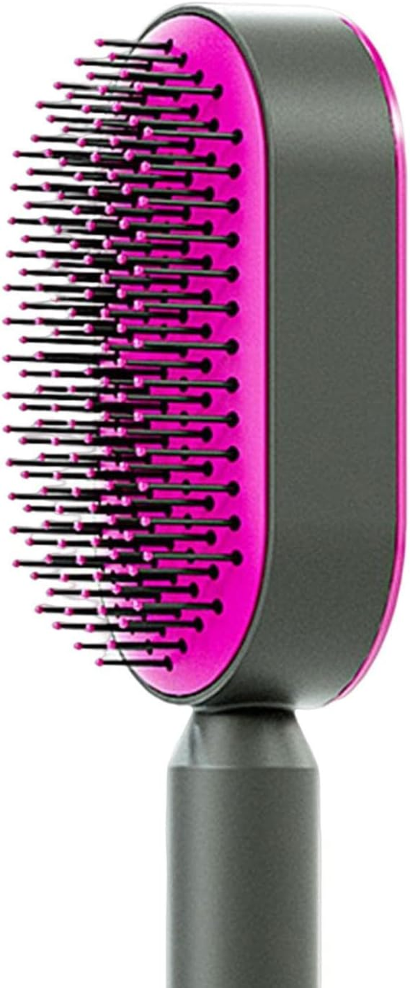 Perfk Detangler Comb Hair Brush Styling Comb Scalp Massage Hair Care, Rose Red image number 4