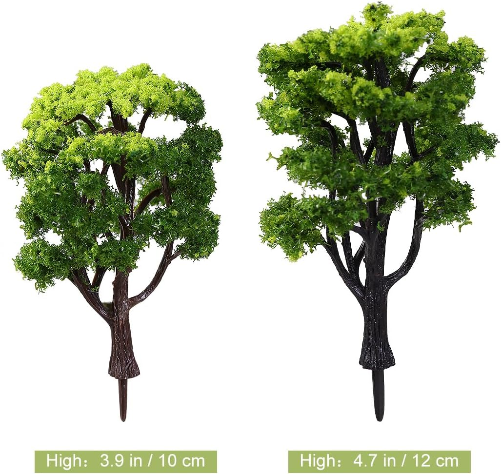 BESPORTBLE 12Pcs Mini Diorama Trees Static Grass 1/64 Model Scenery for Garden Diorama Models Trees Trains Forest Animals Scale Scenery Tree Supplies Mix image number 6
