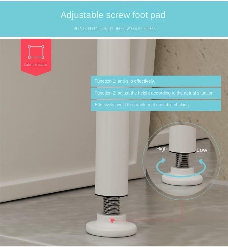 MISSLO over the Washing Machine Storage Shelf - 3 Tier over Laundry Washing Machine Steel Freestanding Organizer Rack Standing Shelf image number 3