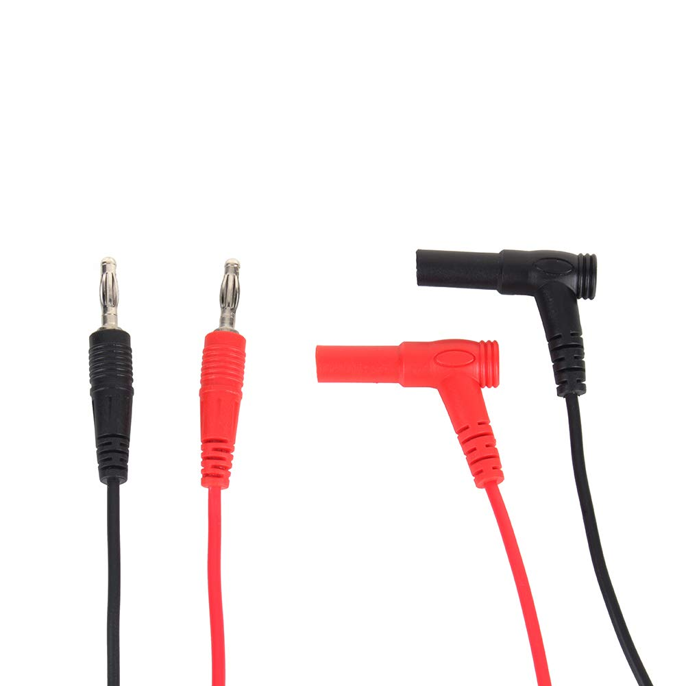Xiuganpo 1 Pair Banana Plug Test Hook Clamp/Holder Probe Lead Cable, Flexible and Convenient Multimeter Test Wire with Insulation Plastic Boots, Suitable for Power Supplies and Electronic Equipment
