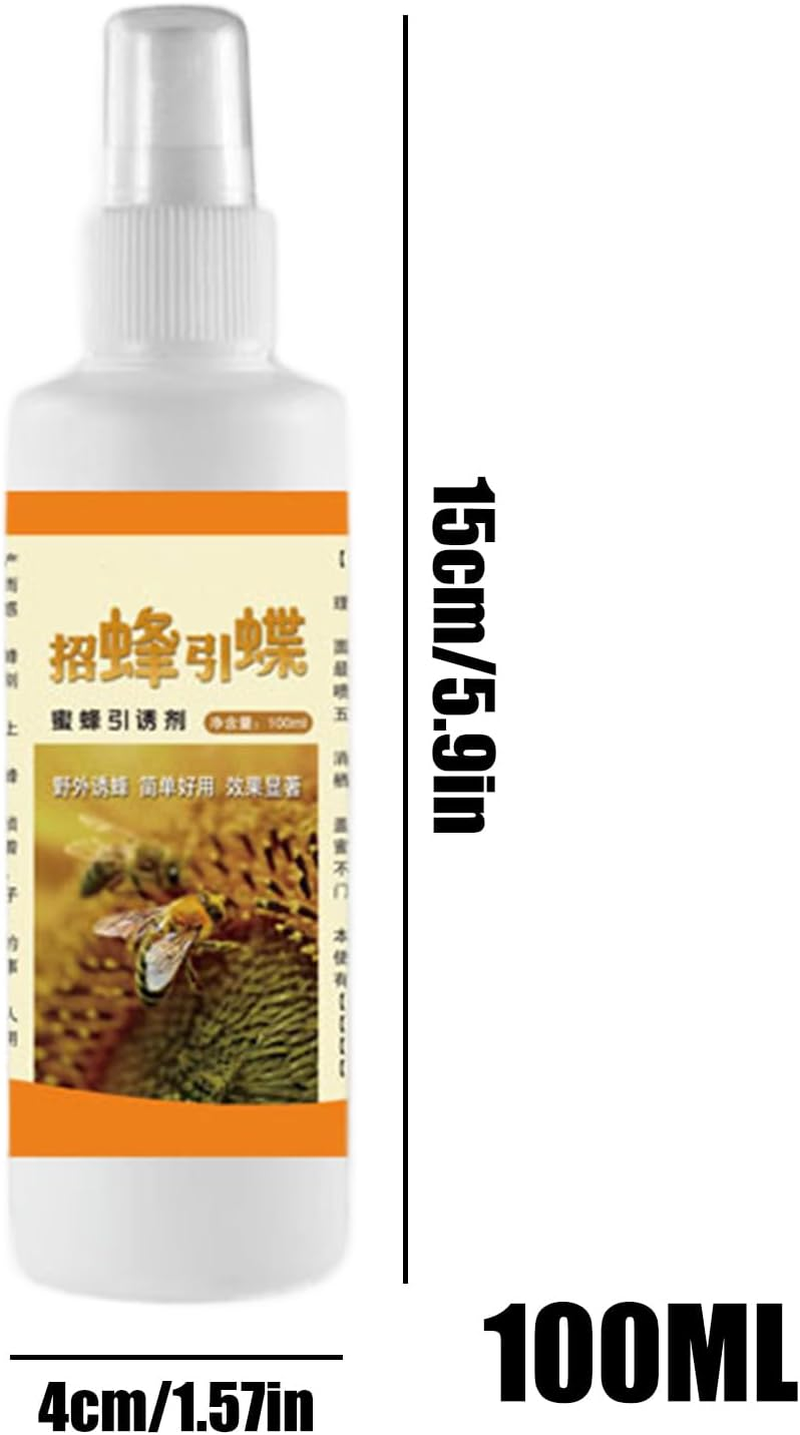Bee Spray Attract - Garden Bee Lure, Pollination Spray Formula | 1.57X1.57X5.91 Inches Natural Bee Drawing Solution, Extended Attraction Duration, Beekeeping Tool with Hive Setup image number 3