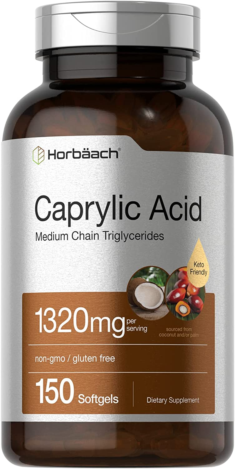 Caprylic Acid 1320 Mg | 150 Softgel Capsules | from MCT Oil | Non-Gmo, Gluten Free Supplement | by Horbaach image number 2