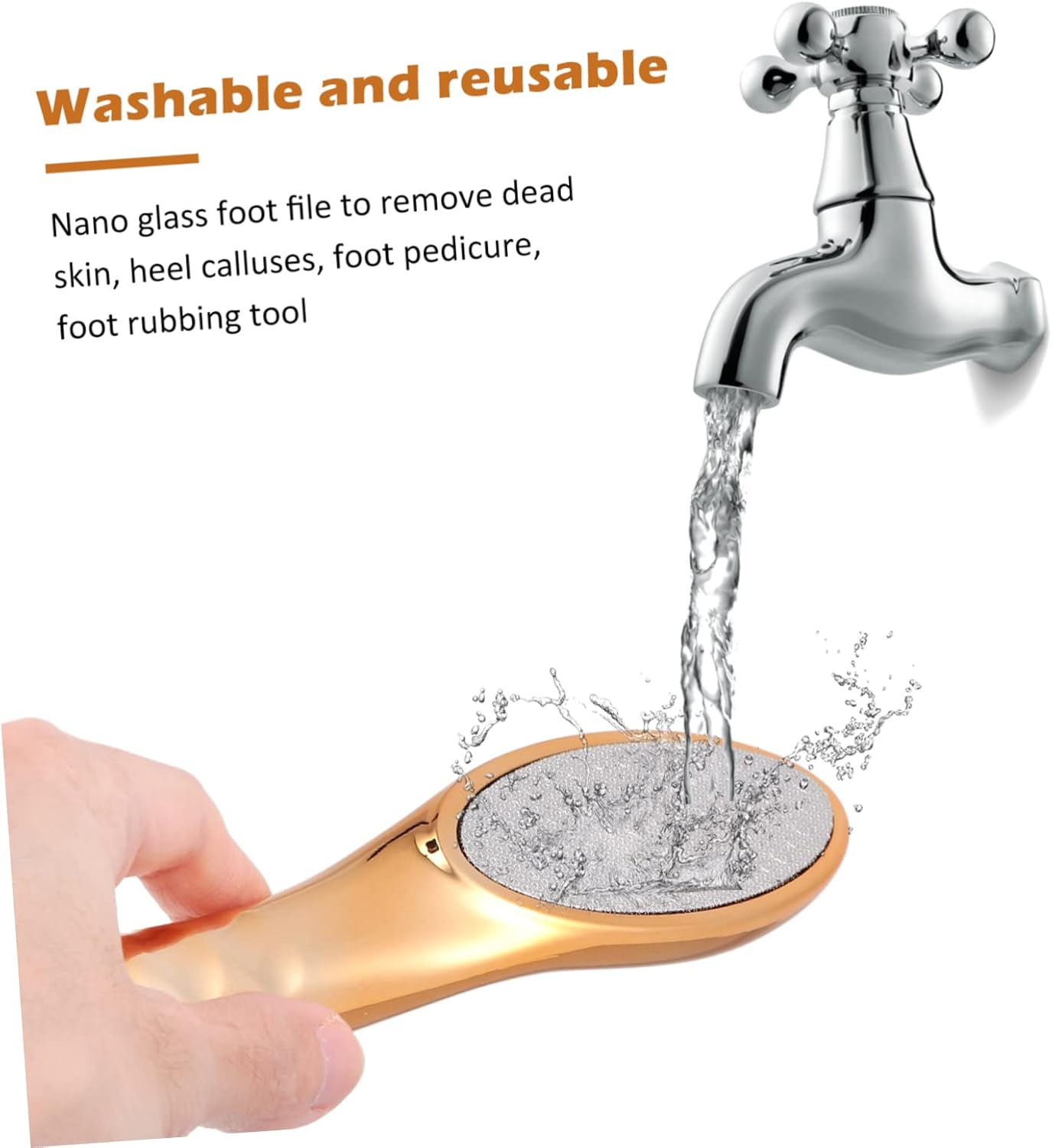 WOONEKY Glass File Foot Washboard Foot Scraper for Dead Skin Callus Remover Exfoliating Body Scrubber Dead Skin Remover image number 2