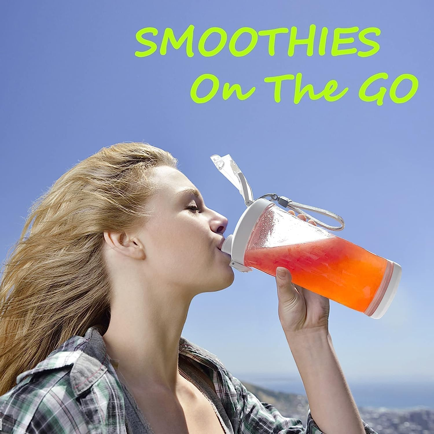 Portable Blender 600Ml, 6 Blades, USB Rechargeable Waterproof Personal Blender for Shakes and Smoothies, Fruit Juice Mixer, for Home, Baby Food, Vegetables Office, Sports and Travel image number 5