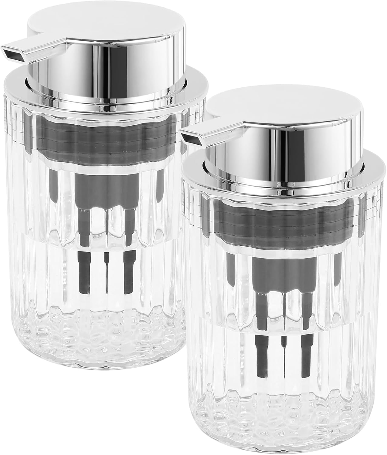 Foaming Hand Soap Dispenser, Clear Soap Foaming Dispenser, Refillable Pump, Delicate Pump Bottle Container, for Essential Oil Shampoo Dish Soap, for Kitchen Bathroom Hotel