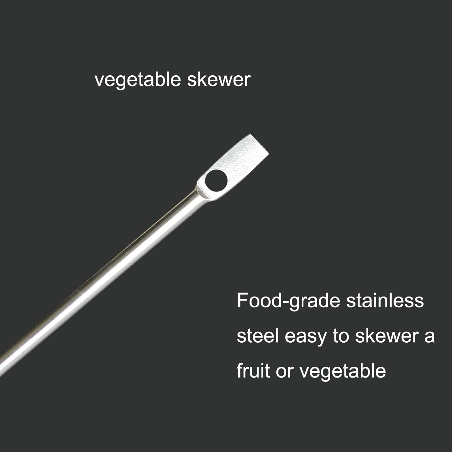 Chicken Veggies Skewer Vegetable Hanging Feeder Fruit Feeder for Hens Large Birds Pet (Stainless Steel, One Size) image number 2