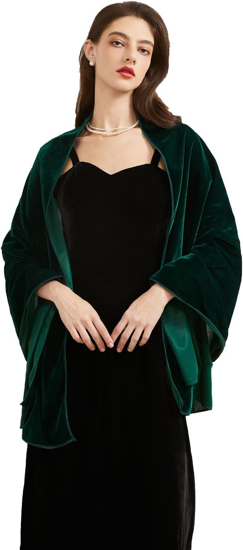 BRYCTSISEN Women'S Velvet Shawl and Wrap for Wedding Bridal Bridesmaid Outwear Evening Party Prom Dress Accessories Scarf