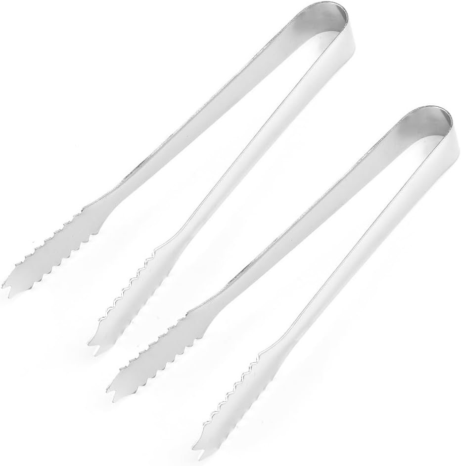 Ledlabs 1/2/3-Pack 19CM Rust-Resistant Stainless Steel Ice Tongs - Precision Grip Ice Cubes & Garnish Serving Tongs for Bars, Parties & Home Use (2) image number 4