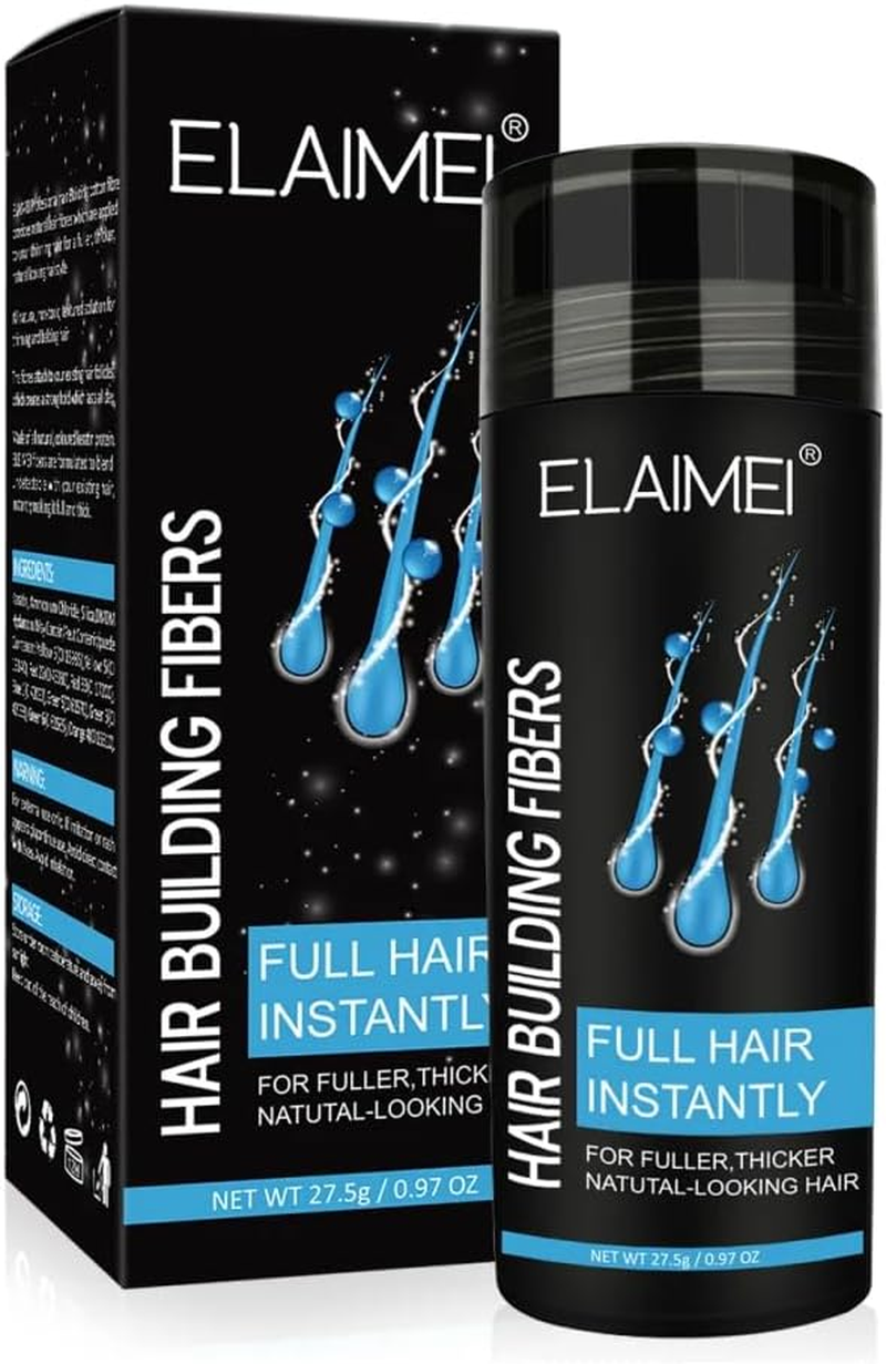 Hair Loss Building Fibers 27.5G Alopecia Keratin Thicker Concealer Fiber Black image number 1