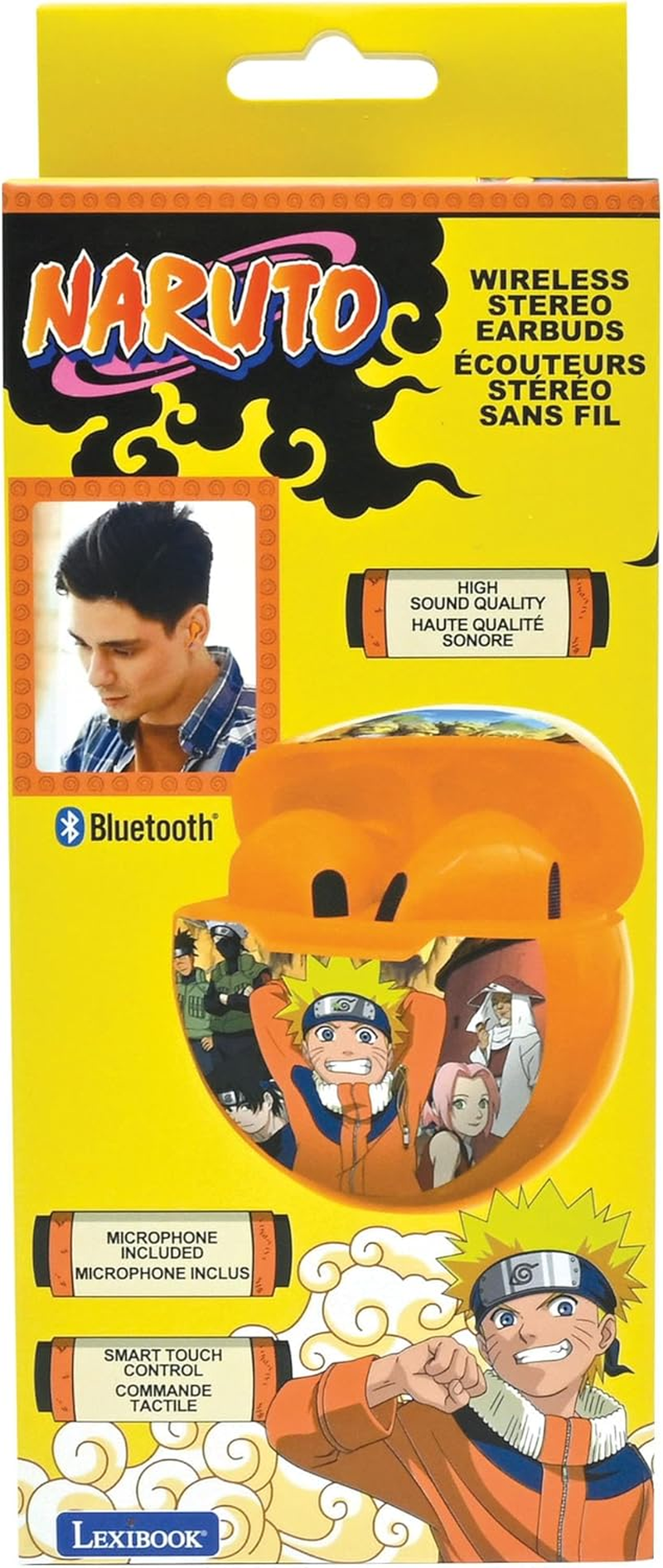 Lexibook Naruto Bluetooth Earbuds with Charging Storage Case image number 5
