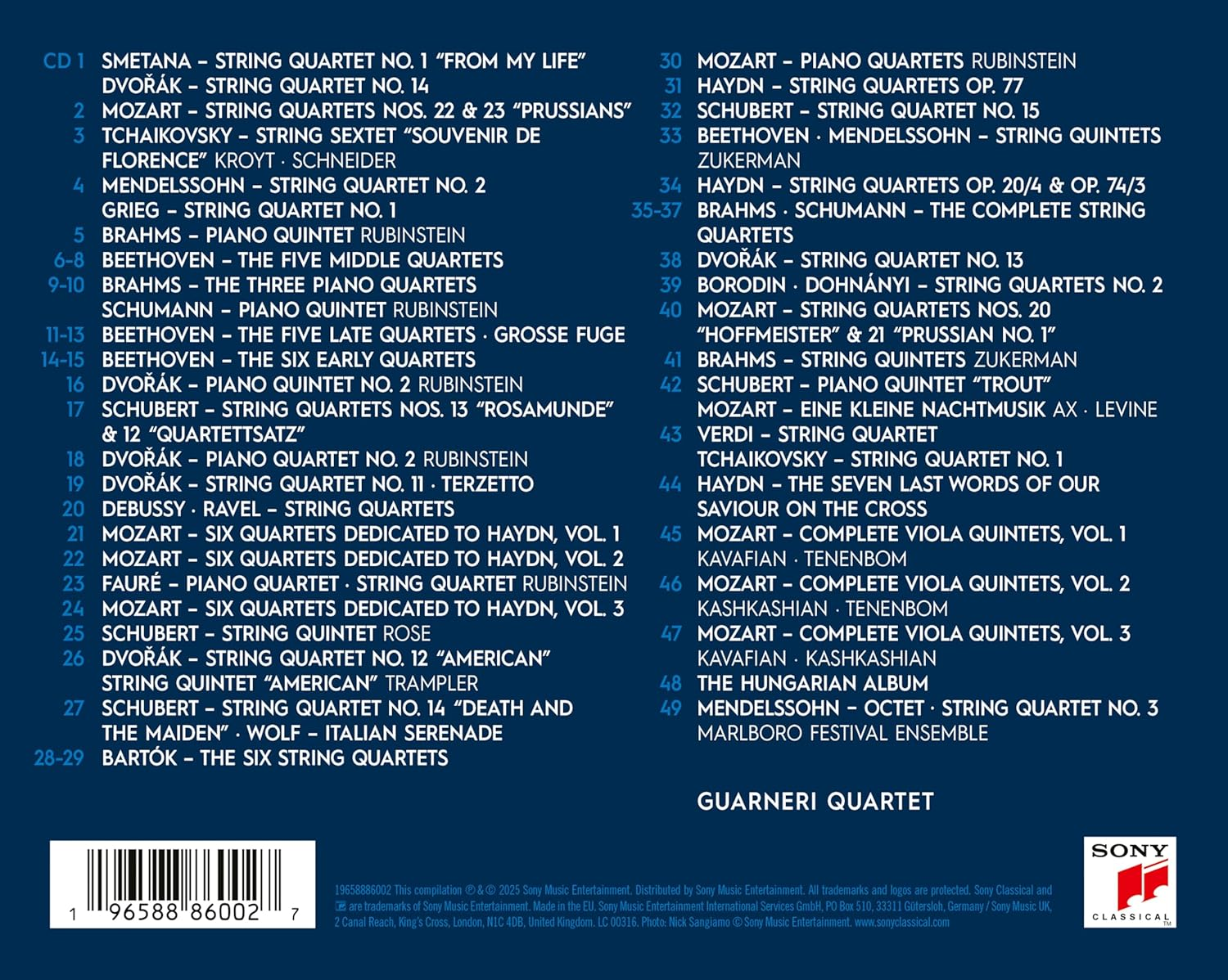 Guarneri String Quartet: the Complete RCA Album Collection image number 2