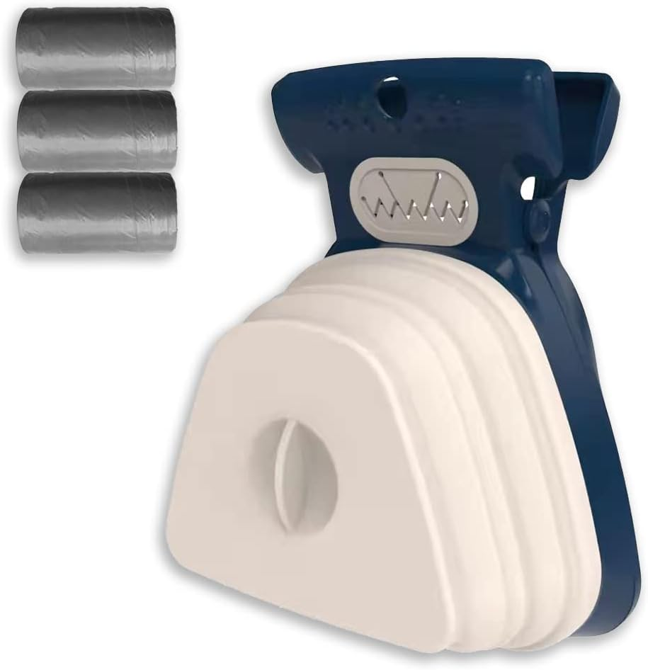 Pooper Scooper for Dog, Large Medium Small Poop Scoop with 30Pcs Bag Attachment, Portable Dogs Waste Hands Free Outdoor Travel Walk Handheld Pickup