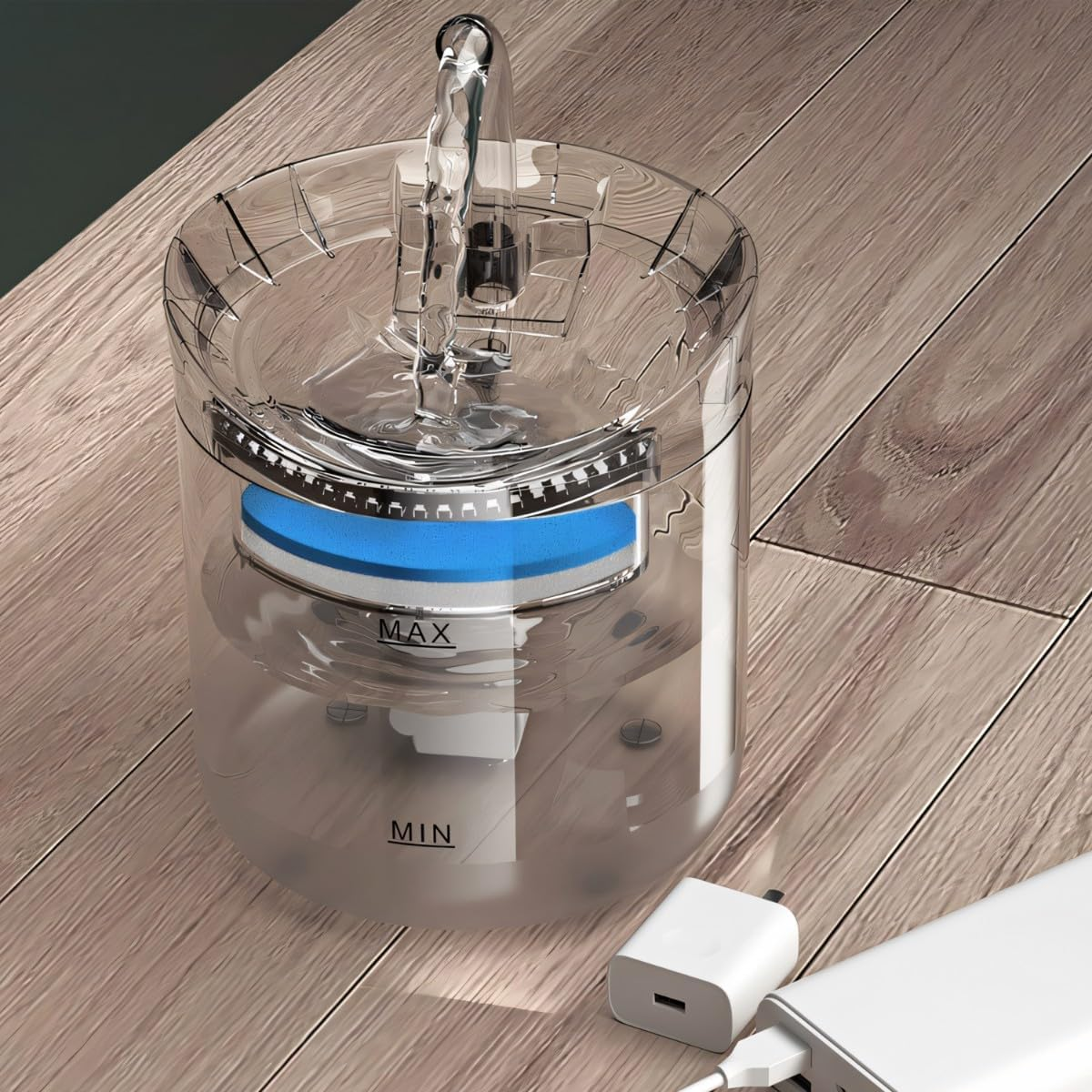 Retoo Cat Fountain Drinking Fountain 2.5 L Cat Drinking Fountain Water Fountain for Cats Dogs Automatic Pet Fountain Water Tank for Indoor Quiet Pump Water Filter 16.5 X 16.5 X 15.5 Cm