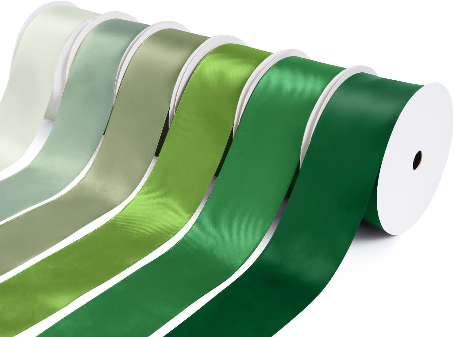 Satin Ribbon 1 Inch Fabric Ribbon, Yellow Ribbon Assortment Double Faced Ribbon for Gift Wrapping Flower Bouquet Wedding Party Decoration Hair Bows DIY Crafts- 10 Yards/Roll, Total 60Yds