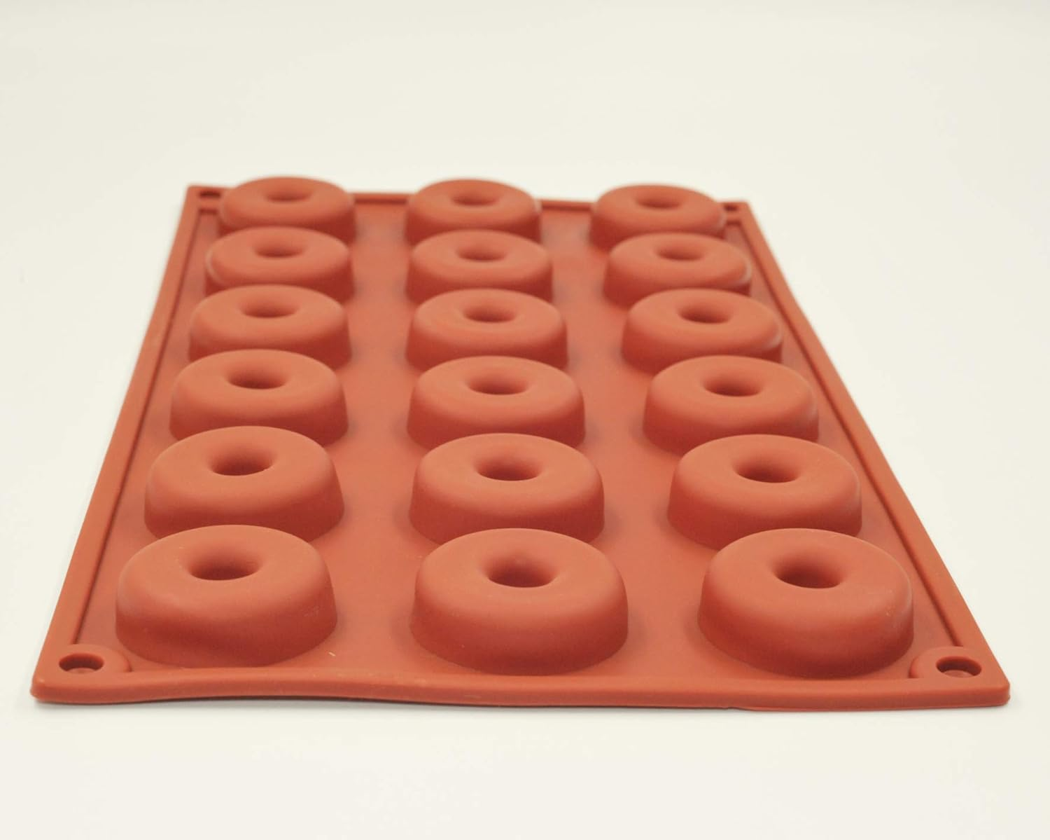 Selecto Bake Silicone Donut Molds 18-Cavity Doughnut Mould Non-Stick Donut Mould Baking Tray Donut Baking Pans for Making Doughnuts Cake Biscuit BPA Free Mini Cake Molds Tray for DIY image number 1