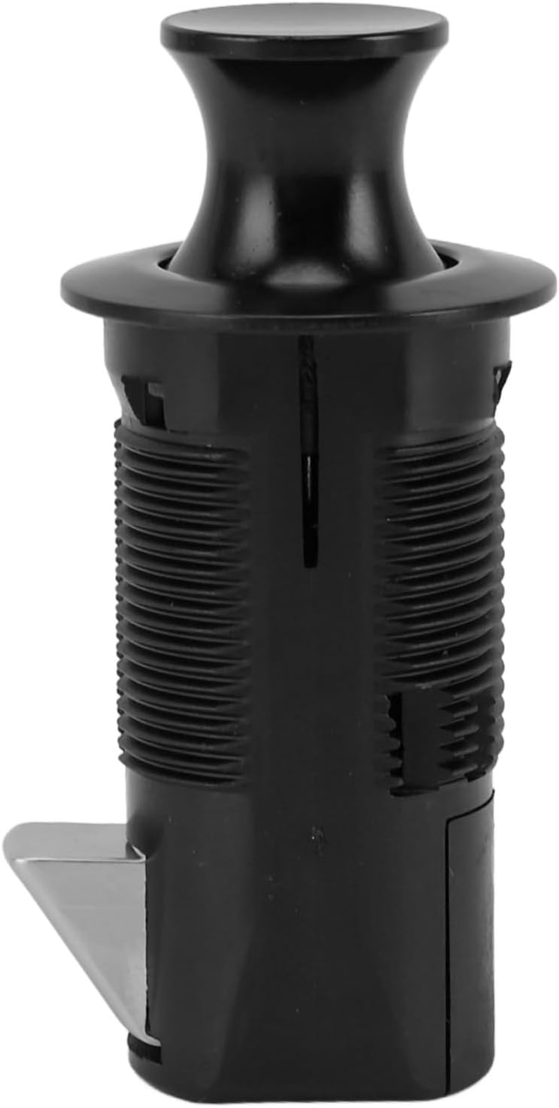 Round Button Zinc Alloy ABS Cabinet Lock with Push to Open Mechanism, Stylish Design for Rvs, Yachts, Furniture Cabinets, Quick Installation without Drilling (Black) - Chrome image number 5