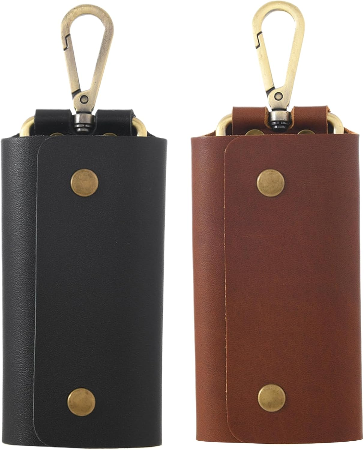 Key Storage Bag - Compact Key Organizer Case, Portable Key Storage Pocket | Zipper Key Wallet for Car Home Office Multi-Key Holder, Dark Brown, Se R&eacute;f&eacute;rer Au Descriptif, Refer to Description - Black image number 6