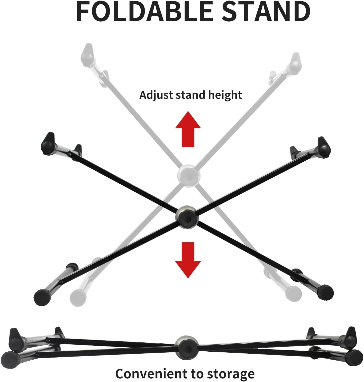 Voodans 32 Note Xylophone Professional Wooden Glockenspiel Xylophone with Mallet and Adjustable Stand image number 1