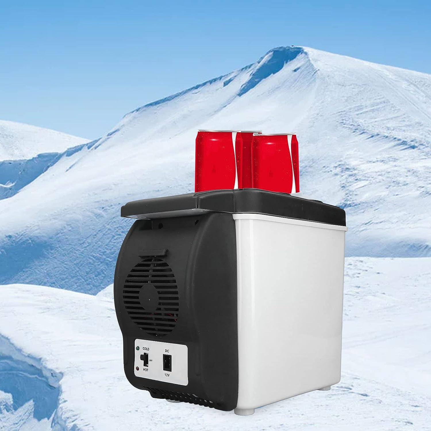 Mini Car Refrigerator, 12 Volt Portable 6L Fridge, Multifunctional Thermoelectric Cooler and Warmer, Low Noise, Food Grade Material, Hot and Cold Switch image number 5