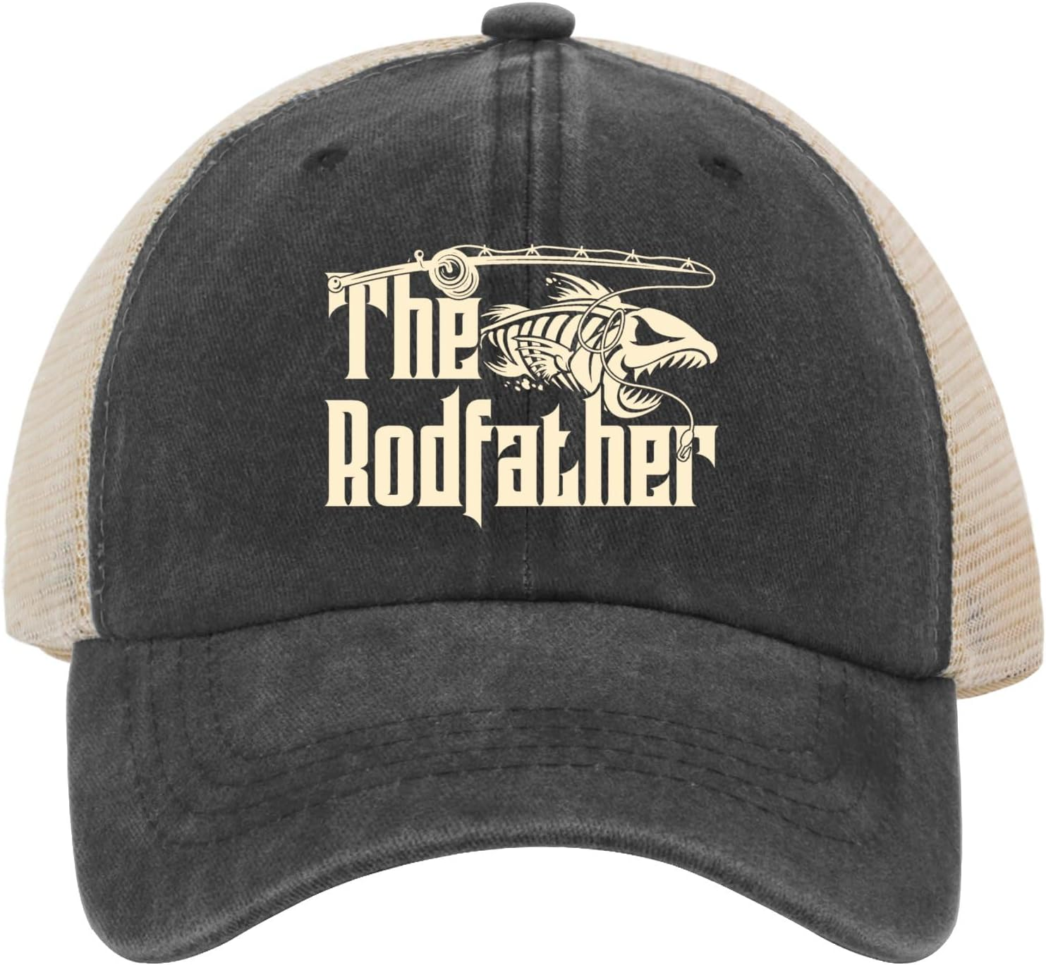 OOMOO Fishing Hiking Gifts for Men the Rodfather Caps Fishing Hat for Mens