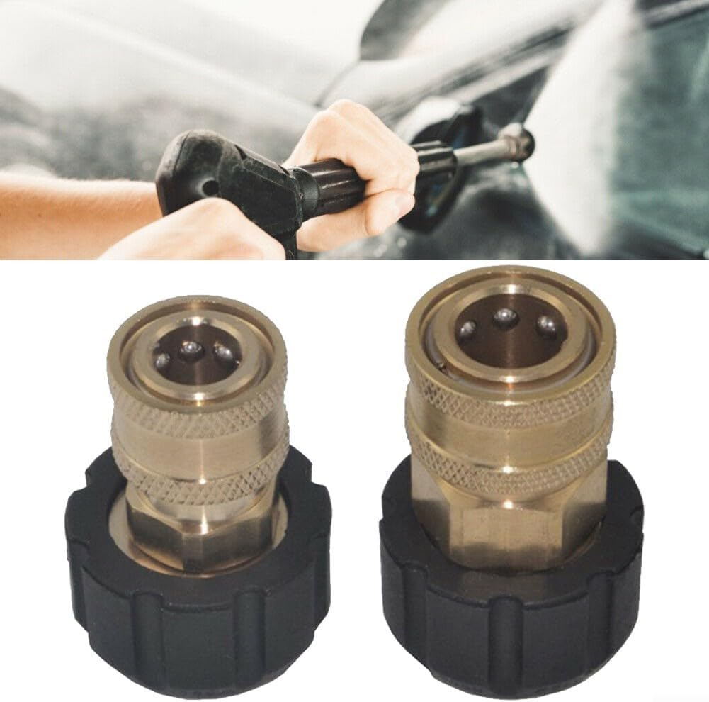 Heavy Duty 1/4 3/8 Quick Connect Female to M22 14 15 Female Connector Adapter (1/4) image number 6