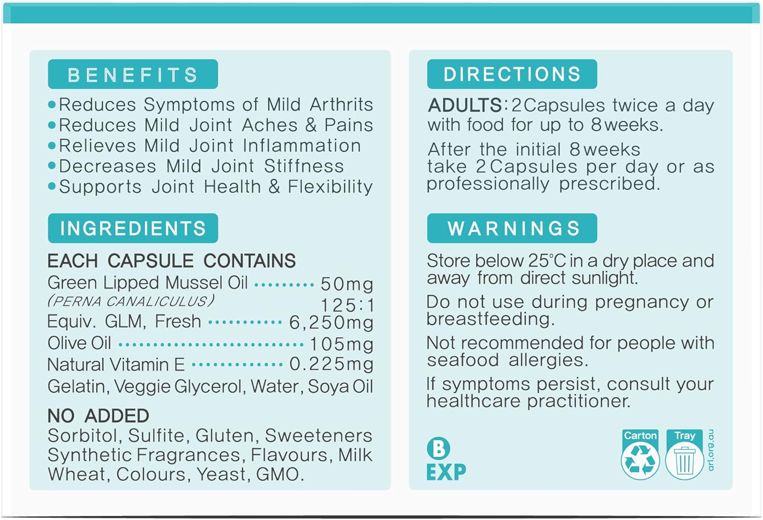 Natures Key Green Lipped Mussel Oil 50Mg 100Caps - Natural Anti-Inflammatory, Reduces Symptoms of Mild Arthritis, Reduces Mild Joint Aches & Pains, Relieves Mild Joint Inflammation, Decreases Mild Joint Stiffness, Supports Joint Health & Flexibility image number 1