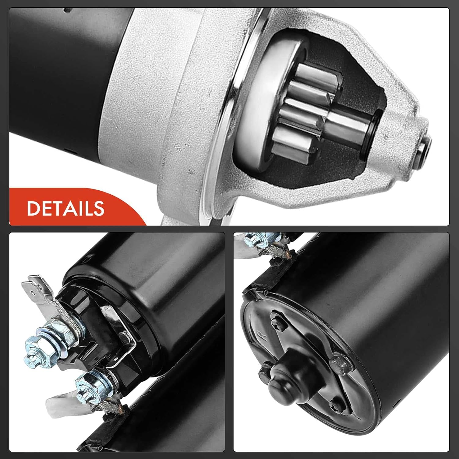 A-Premium Starter Motor Compatible with MG MGB 1968-1980 L4 1.8L, 12V 1.1KW 10 Teeth Clockwise, Replace# 70AB11000EB, 0986020021 image number 1
