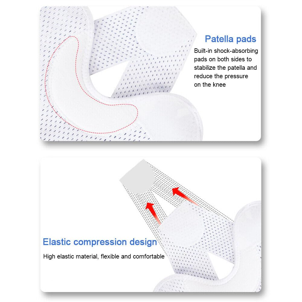 Knee Arthritis Support Brace Guard Stabilizer Strap Wrap Open Adjustable Sport Black XXXL - Black Xl image number 5