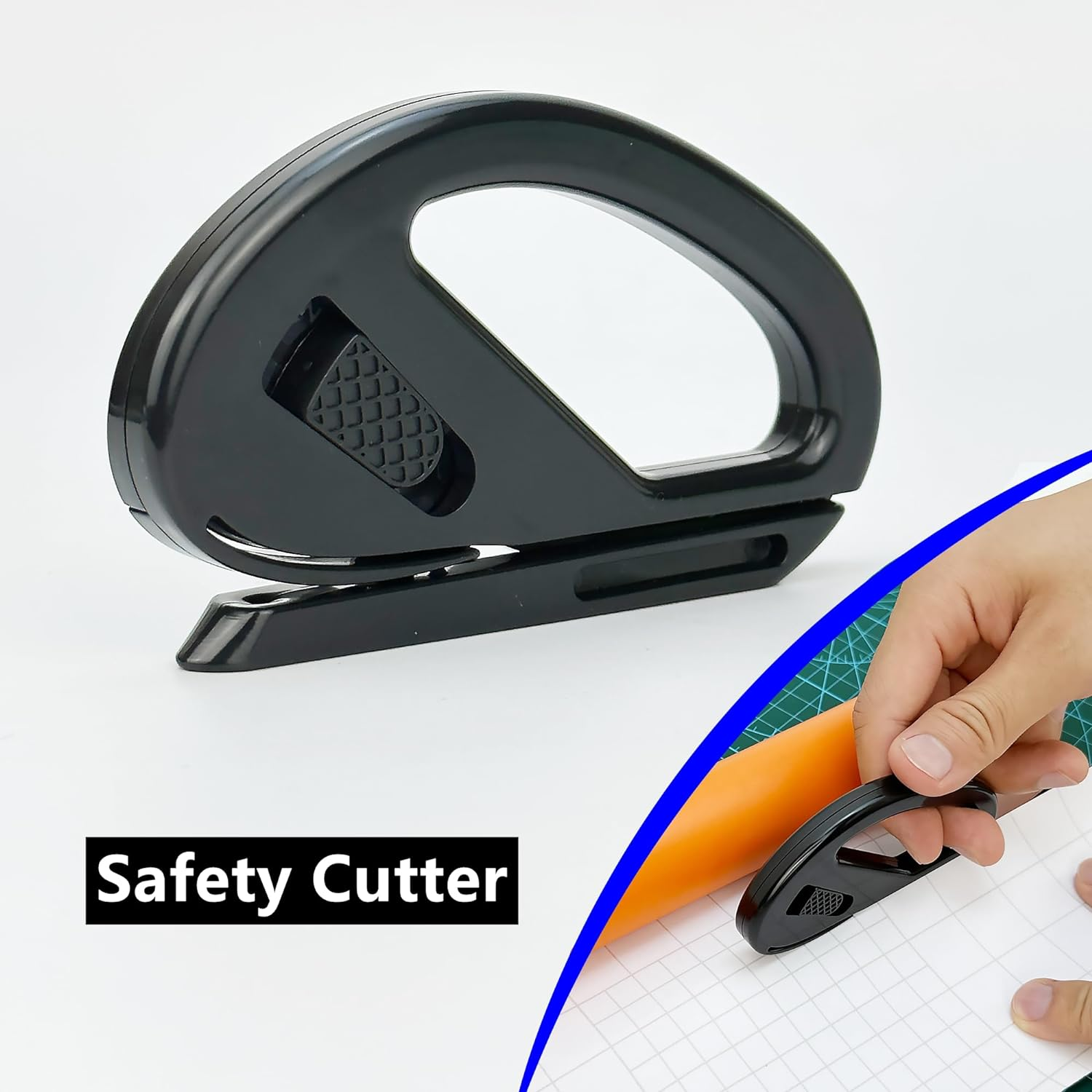 Umaki Automotive Vinyl Wraps Tools Tint Film Kit Wallpaper Tools Decal Applicator with 2 Pairs Vinyl Wrap Gloves, 4Inch Felt Squeegee, Razor Safety Cutter, Edge Trimmer, Black Vinyl Knife image number 4