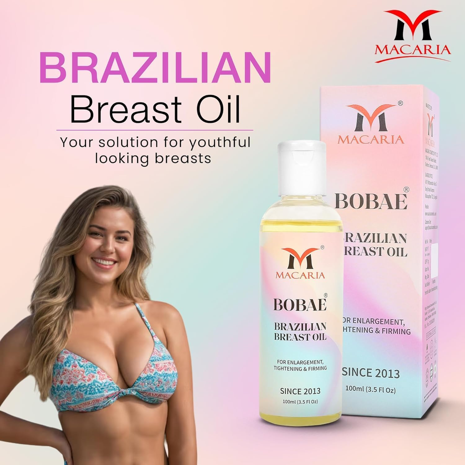 Bobae Brazilian Breast Bust Boobs Enhancement Oil Mtf image number 5