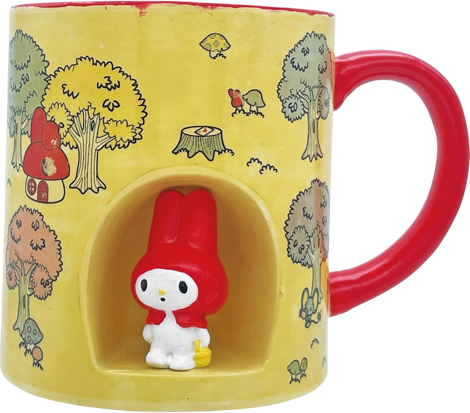 Sanrio My Melody Go Out Mug Red Mushroom House Cup, My Melo Goods, Miscellaneous Goods, Tableware, Red, White, Approx. 4.3 X 3.5 X 3.5 Inches (11 X 8 X 9 Cm), 8.5 Fl Oz (250 Ml) SAN4793