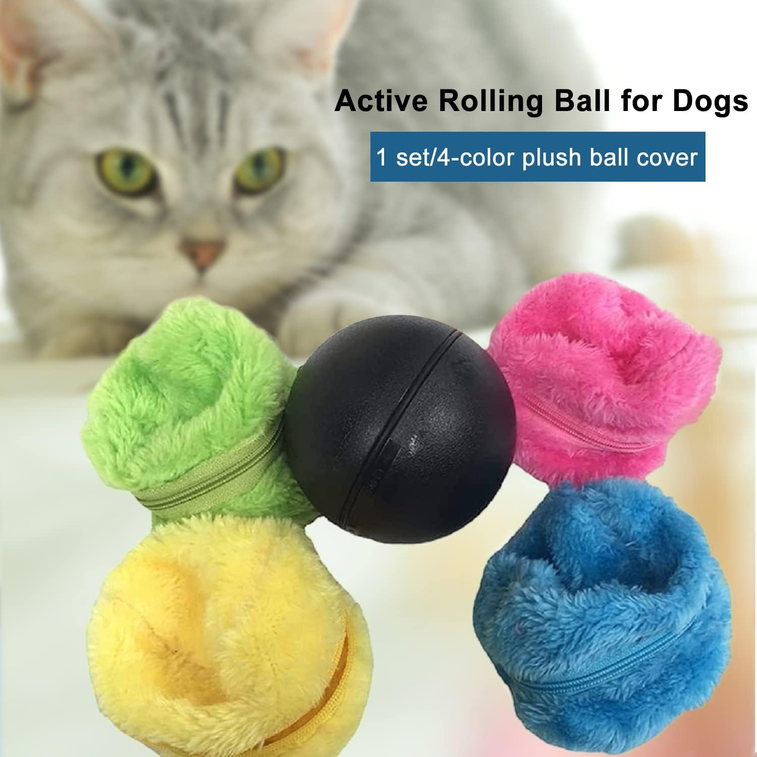 Yumsur Active Rolling Ball Dog, Self-Rolling Ball Dog, Electric Ball, Dog, Interactive Toy Cat Ball image number 1