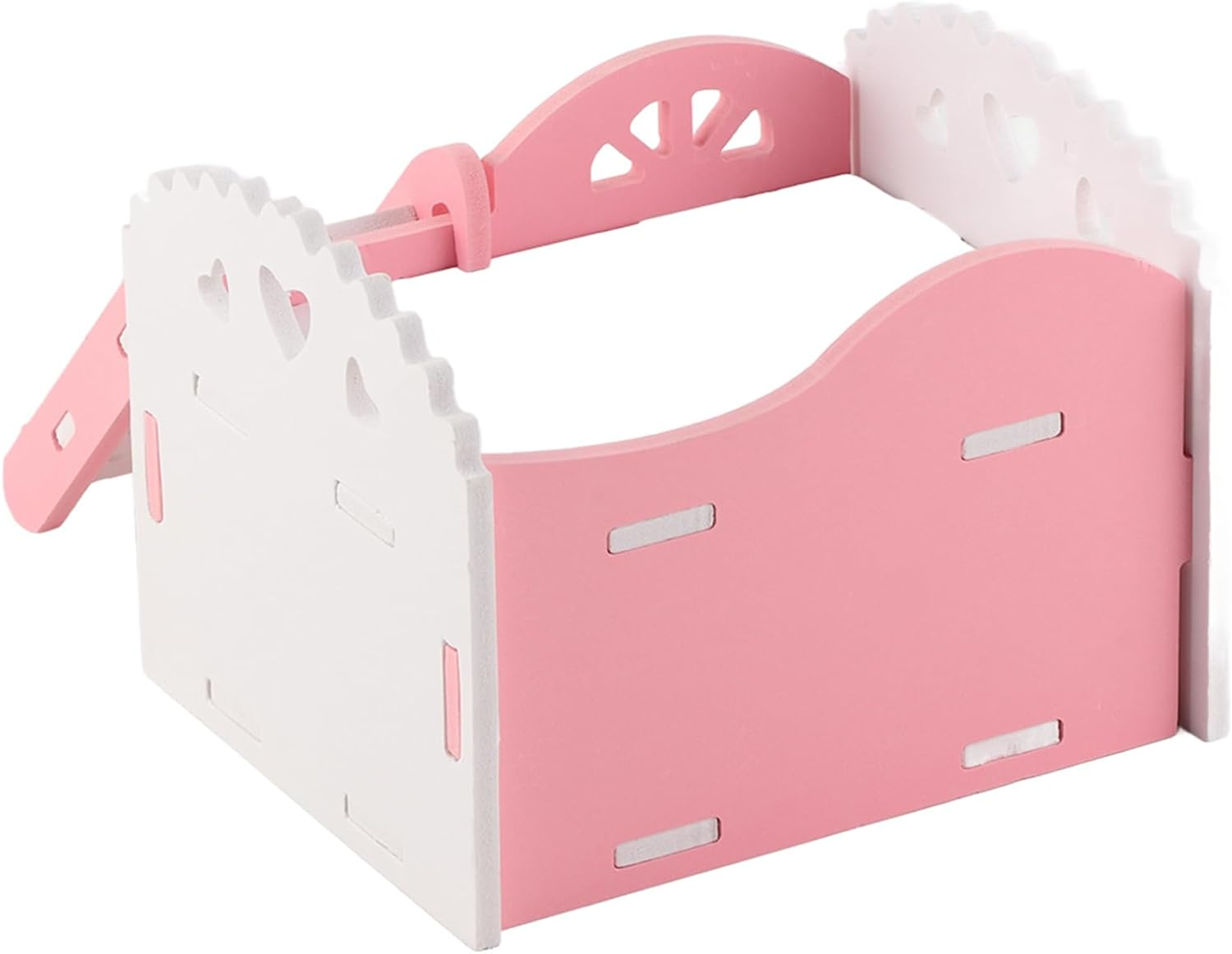 2-Layer Wooden Pet Castle House, 15X11X11Cm, Small Animal Sleeping Nest with Stairs, Waterproof Hamster Hideout for Guinea Pig, Chinchilla, Gerbil image number 6