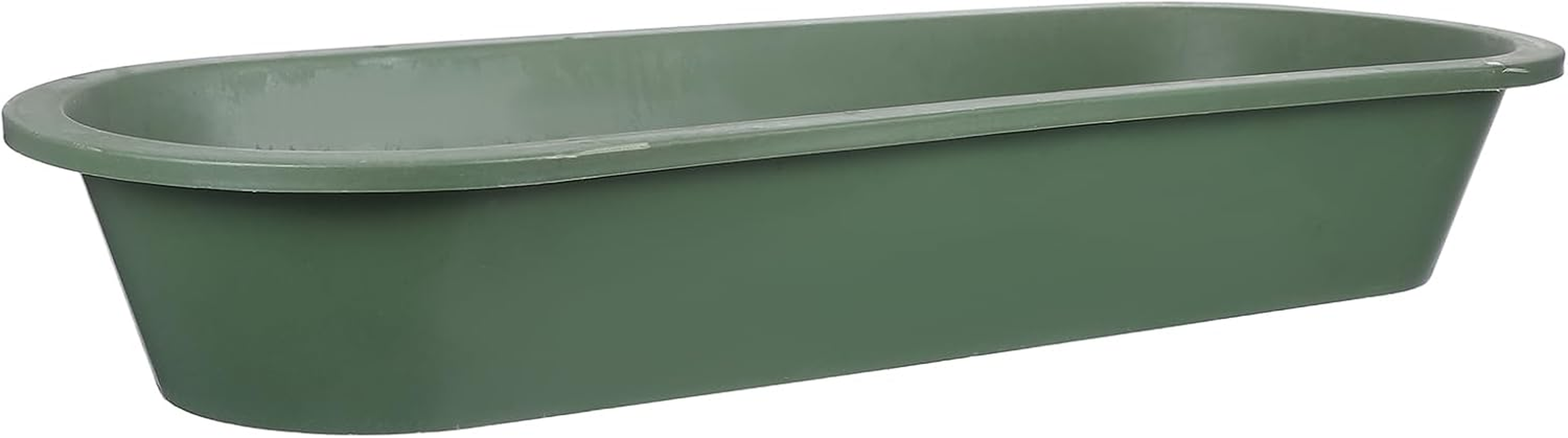 Milisten Feeding Trough: Heavy-Duty Oval Livestock Feed and Water Container - Thickened Plastic Feeder for Pigs, Goats, Sheep, Cows, Chickens, Ducks, Olive Green image number 4