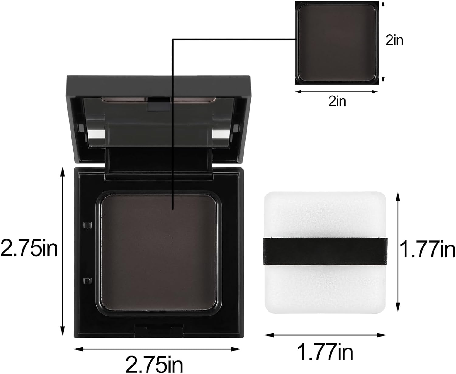 Apooliy Hairline Powder,Hair Shadow for Thinning Hair for Women and Men,Cover Gray Hair Root Touch up Powder,Hair Shading Filler