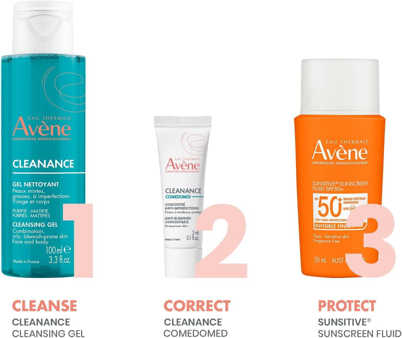 Eau Thermale Av&egrave;ne Cleanance Starter Kit - Cleanser and Moisturiser for Oily and Acne-Prone Skin image number 1