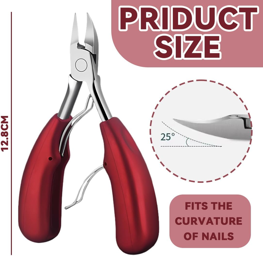 IEBTAWN 1 X Nail Scissors for Deep Ingrown Toenails Made of Stainless Steel for Thick and Fungal Infestation Nail Clippers the Eagle Beak Design Allows Easy, Deep Cutting of Nails image number 3